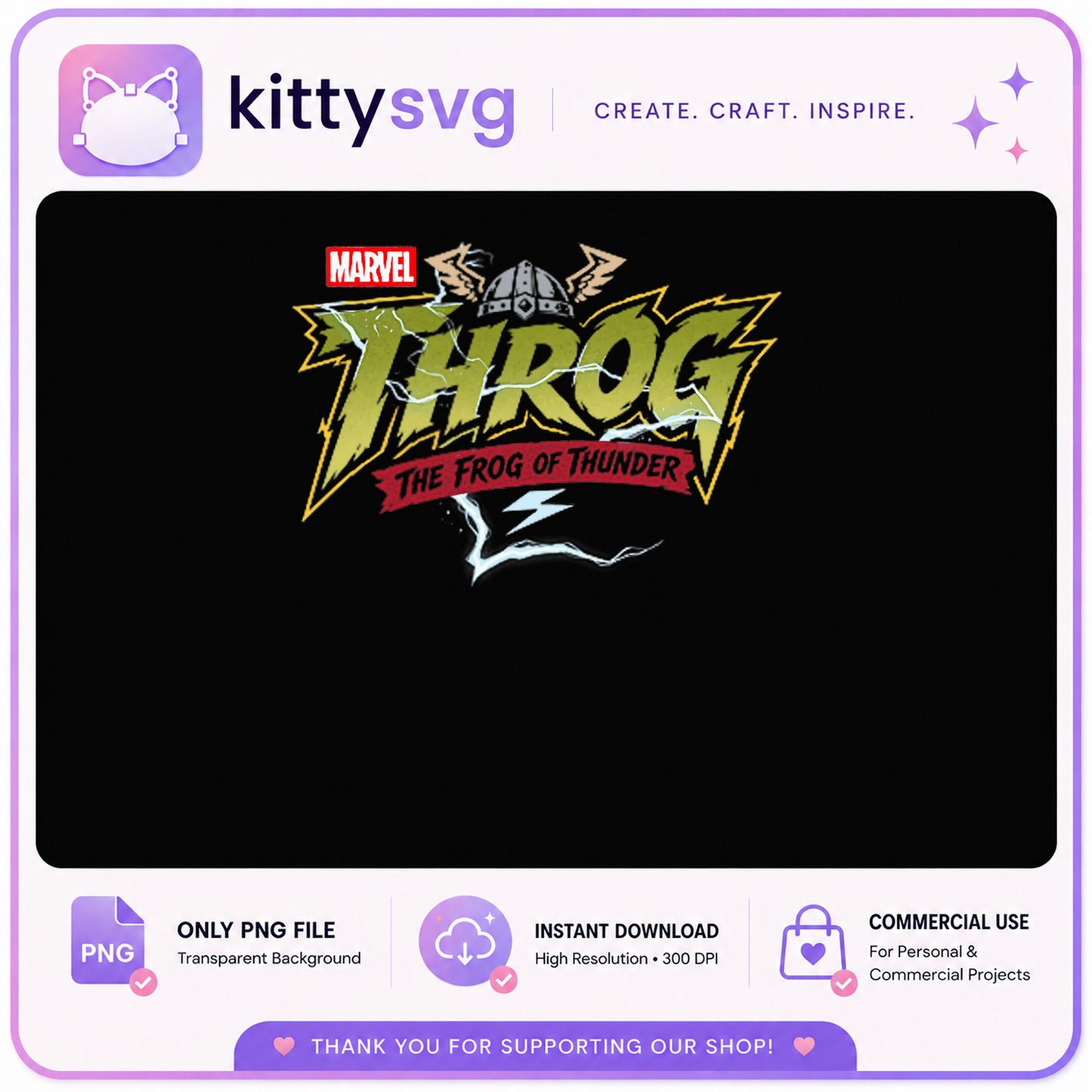 Throg The Frog Of Thunder PNG, Marvel Comics PNG, Superhero PNG