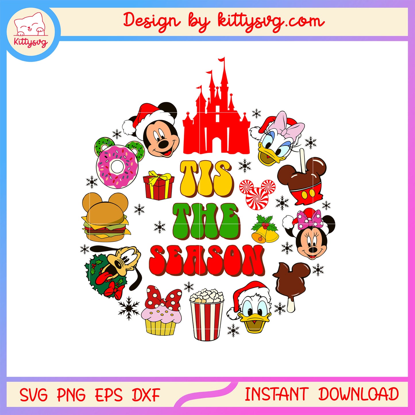 Tis the season disney mickey christmas svg, christmas mickey svg