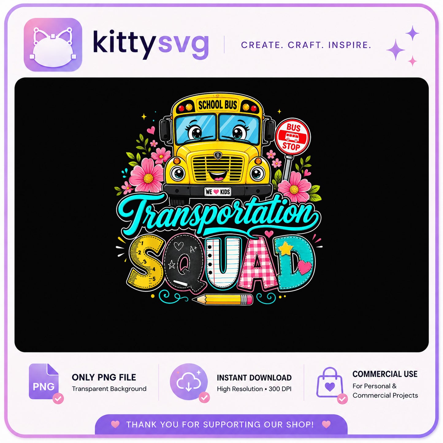Transportation Squad PNG, School Bus Driver PNG, Back To School PNG