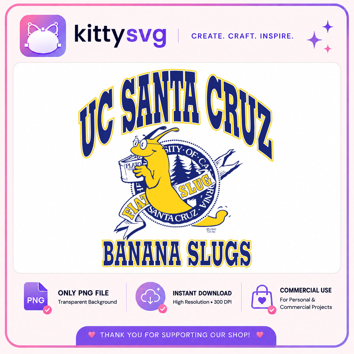 UC Santa Cruz Banana Slugs PNG, UCSC Mascot PNG, College PNG