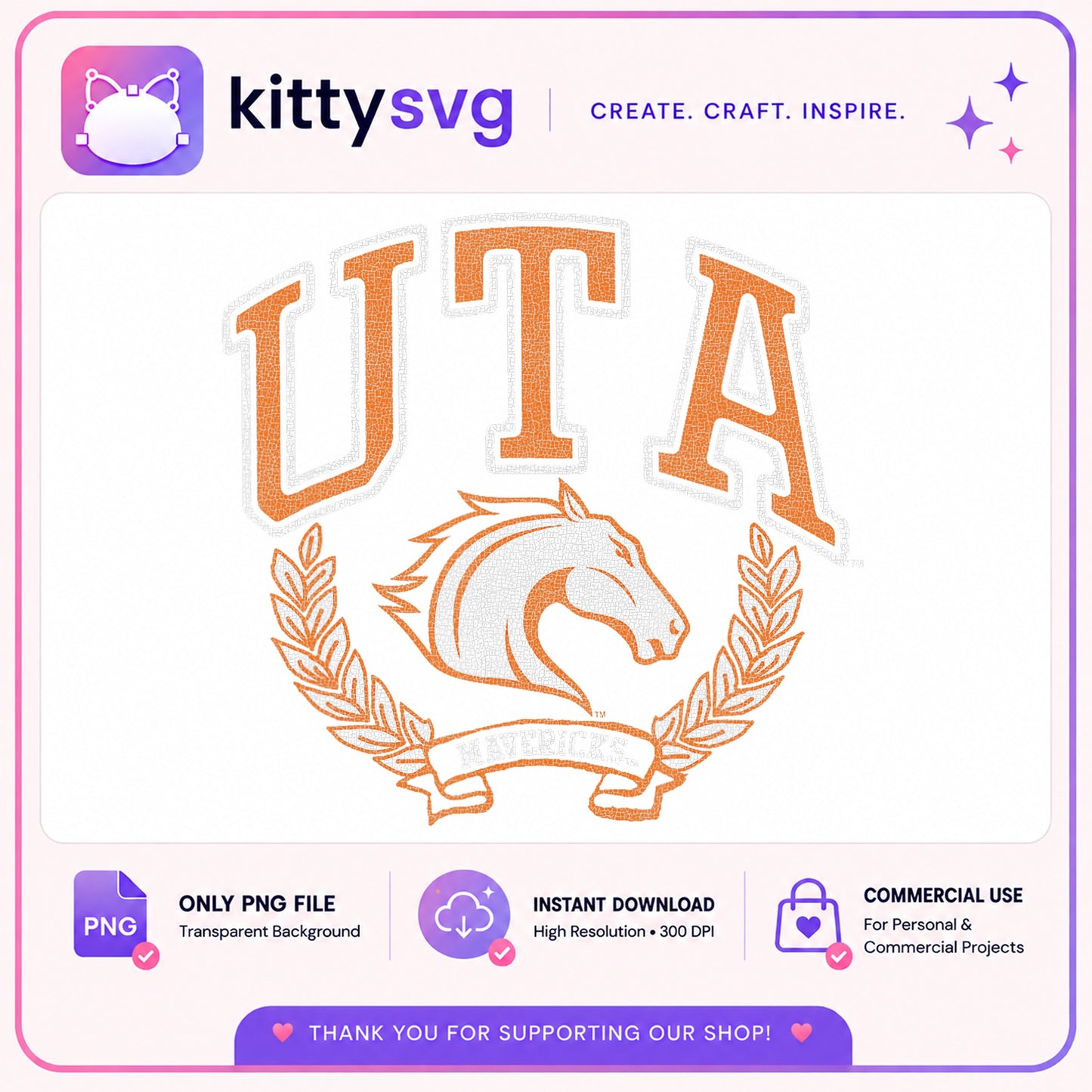 UTA Mavericks PNG, Texas Arlington Mascot PNG, College PNG