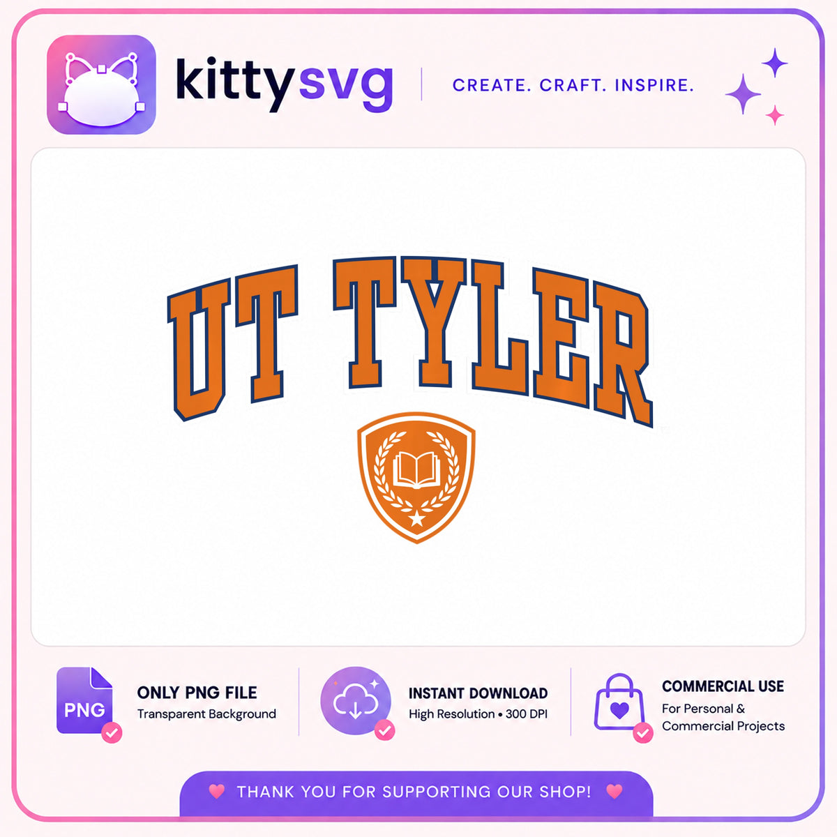 UT Tyler PNG, University Of Texas Tyler Shirt, College PNG