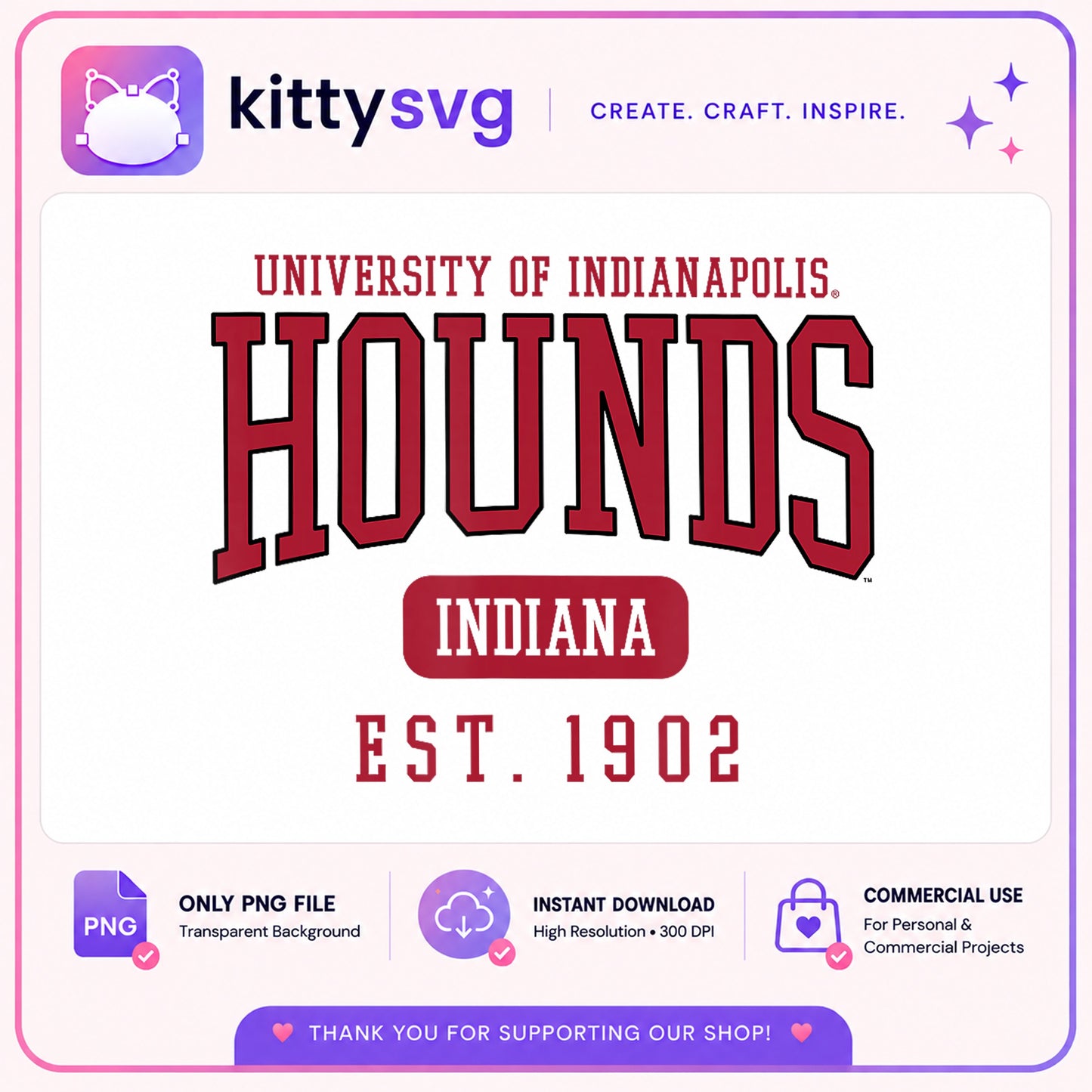 University Of Indianapolis Hounds PNG, Hounds Indiana PNG, College PNG