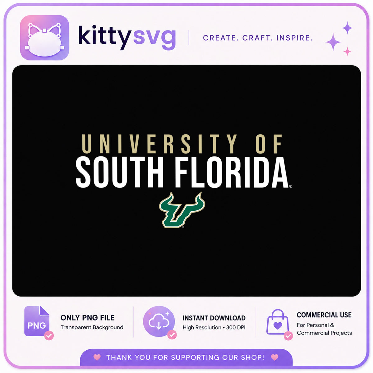 University Of South Florida PNG, USF Bulls PNG, College PNG