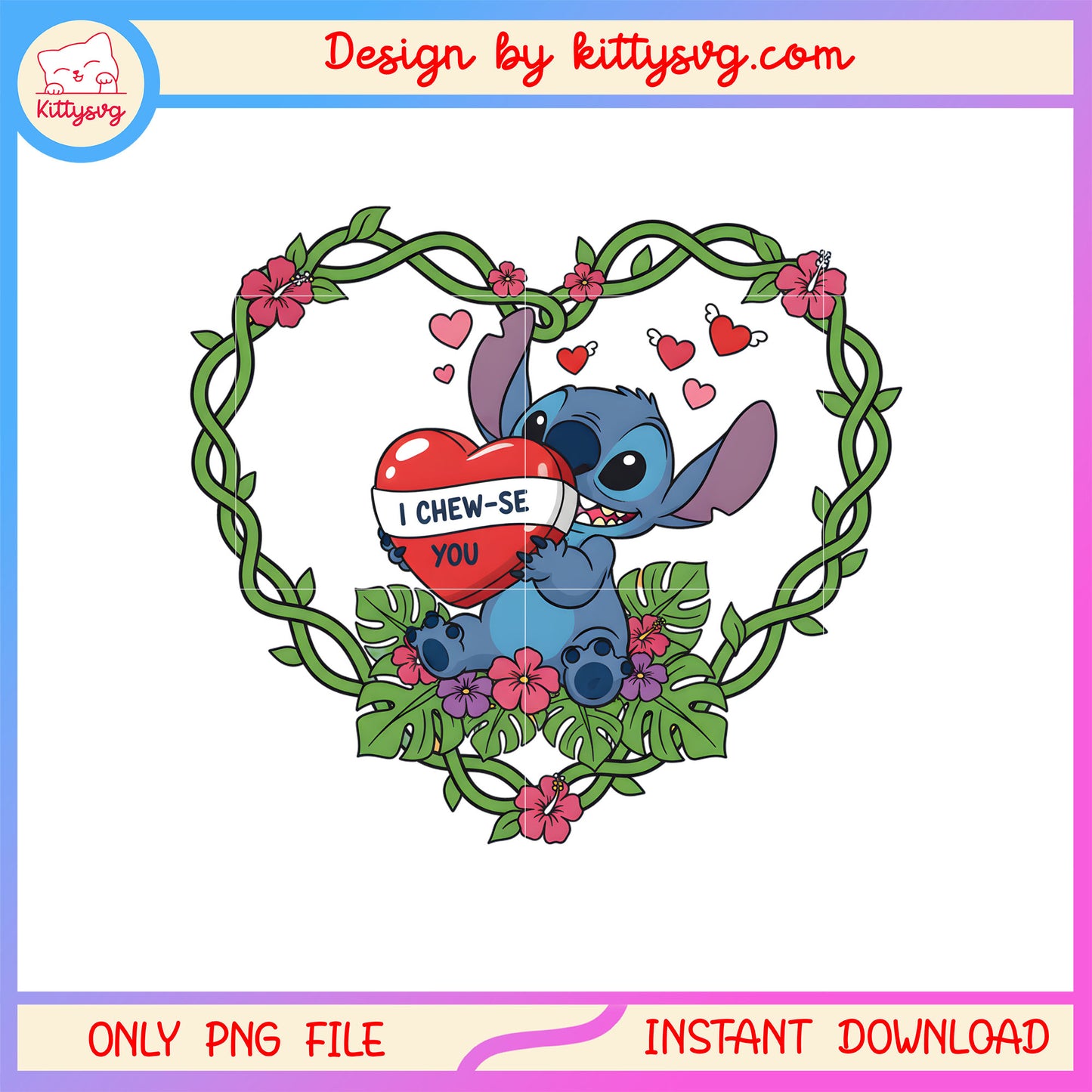 Valentine stitch hug love png, stitch valentines day png