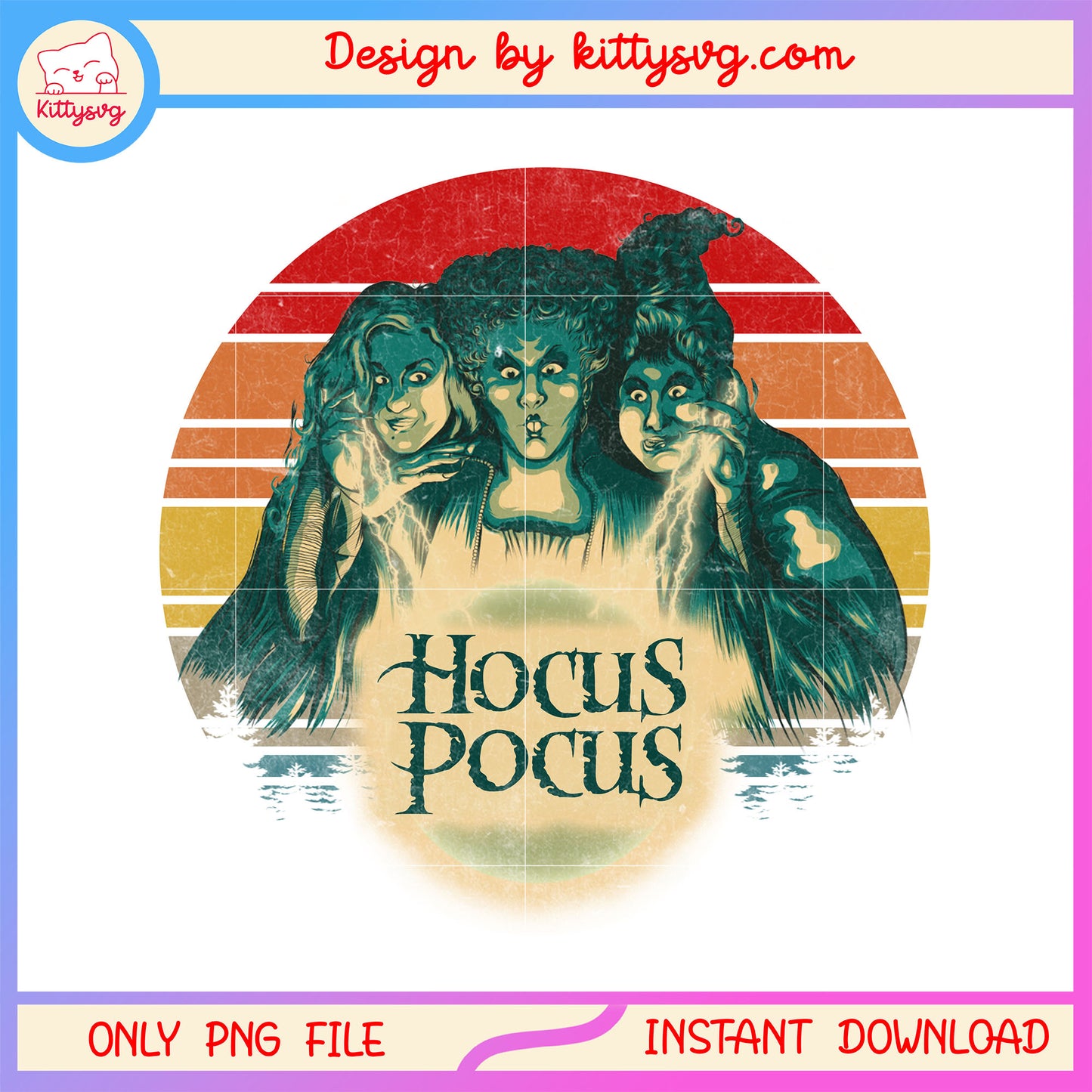 Vintage hocus pocus horror design png, sanderson sisters png, horror characternpng