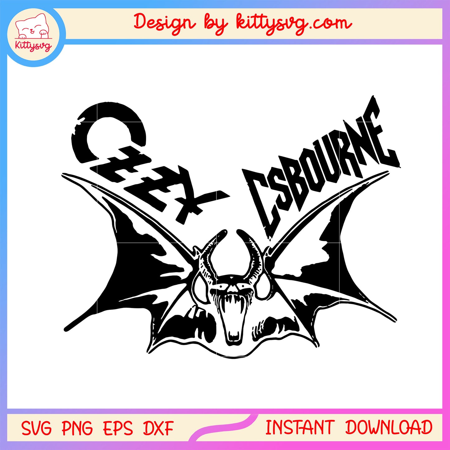 Vintage ozzy osbourne bat design svg, ozzy osbourne svg