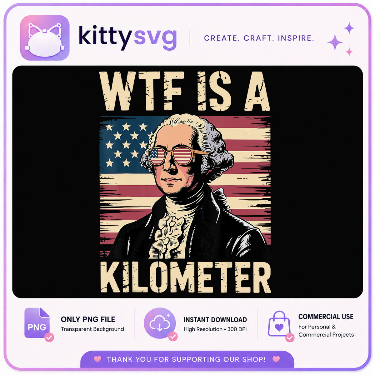 WTF Is A Kilometer PNG, Funny 4th Of July PNG, America PNG