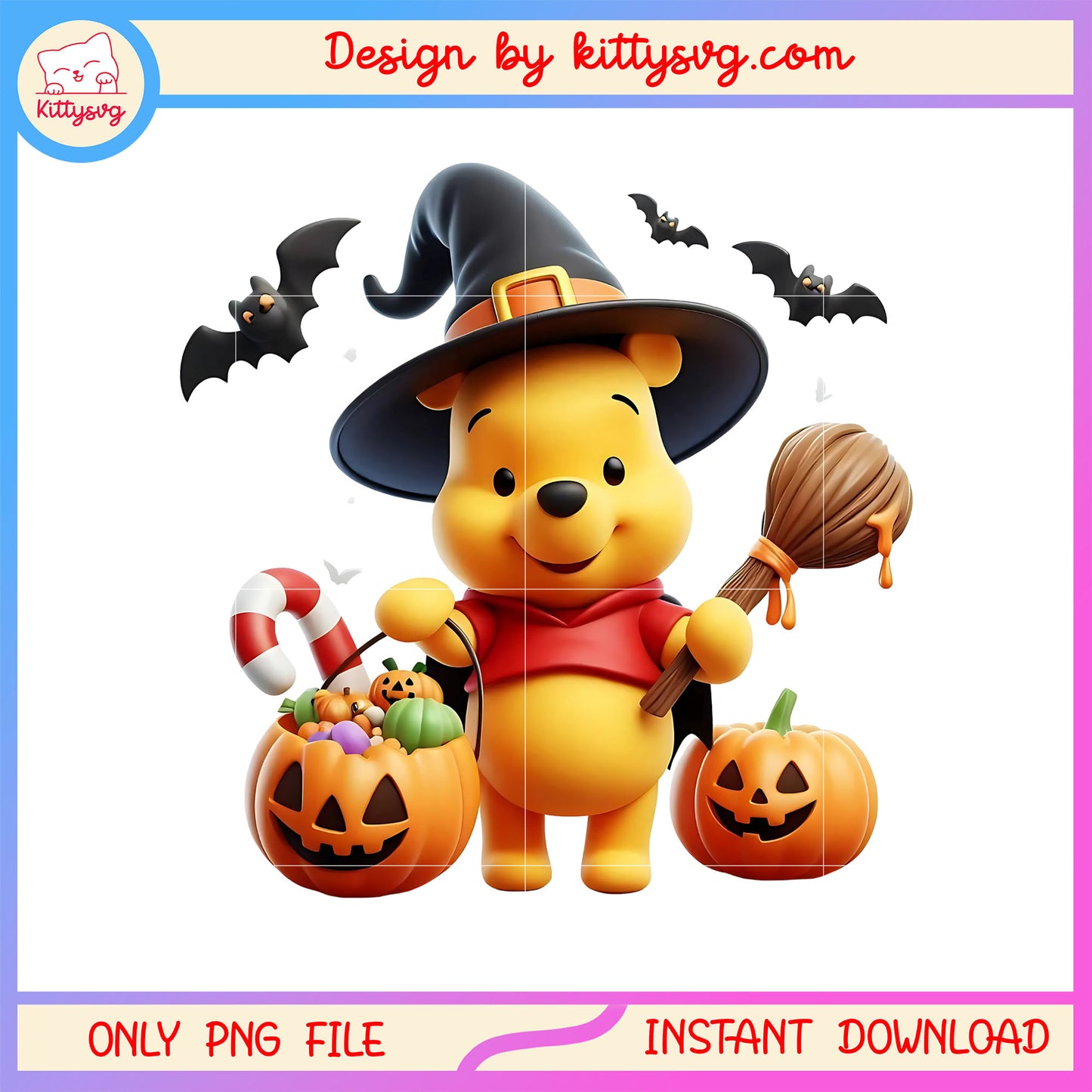 Winnie the pooh halloween witch png, disney winnie pooh png