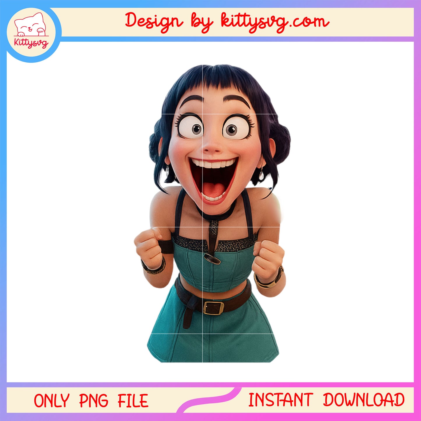 Zoey characters happy design png, zoey huntrix png, hunters movie png