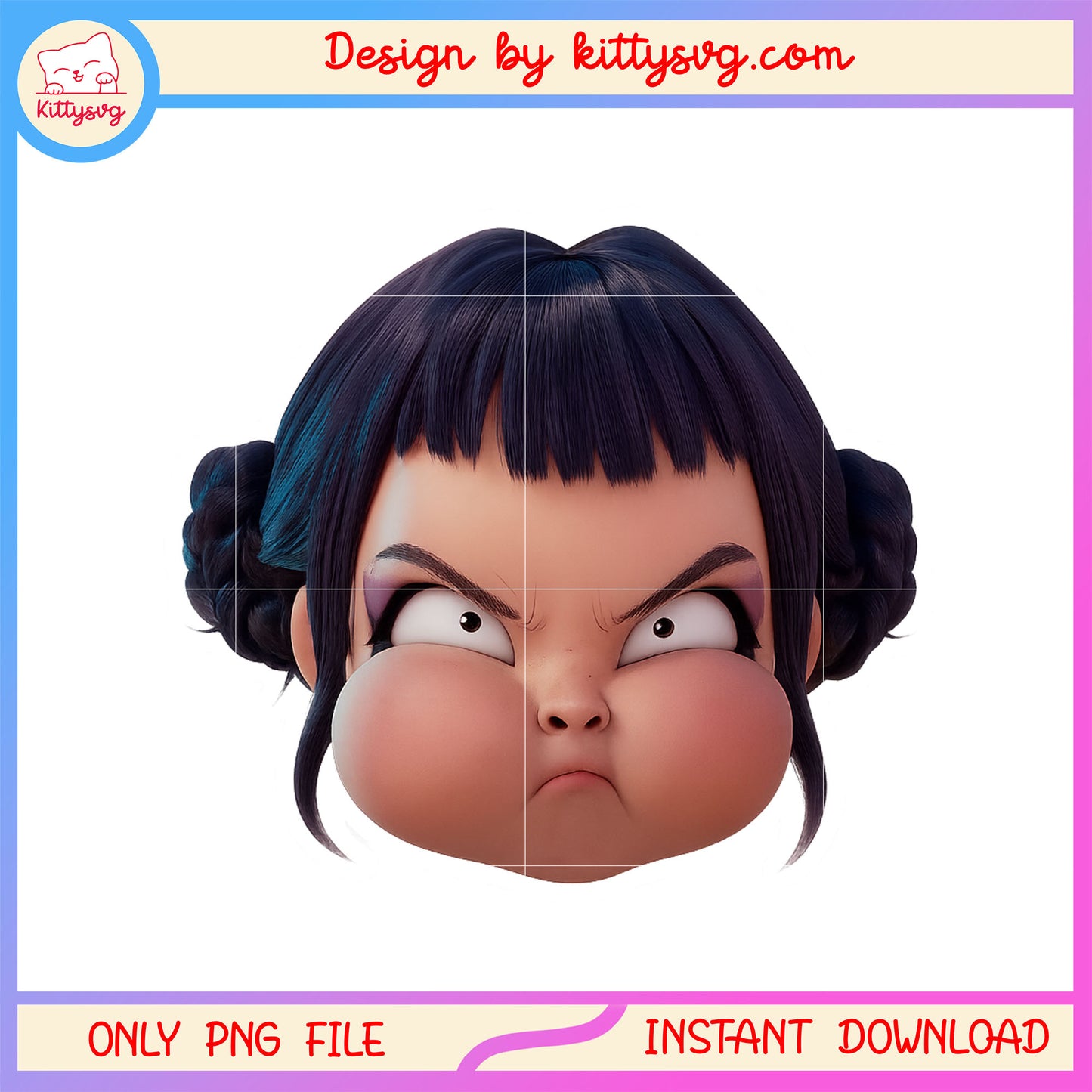 Zoey funny face design png, zoey kpop demon hunters png