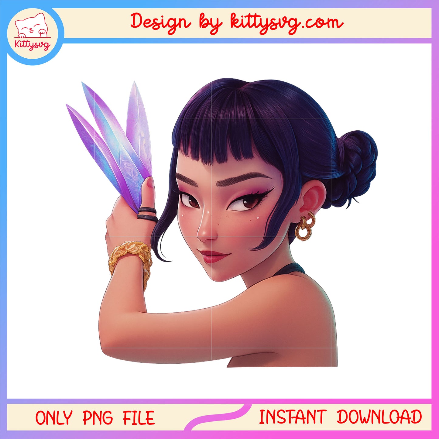 Zoey kpop fight design png, zoey kpop demon hunters png