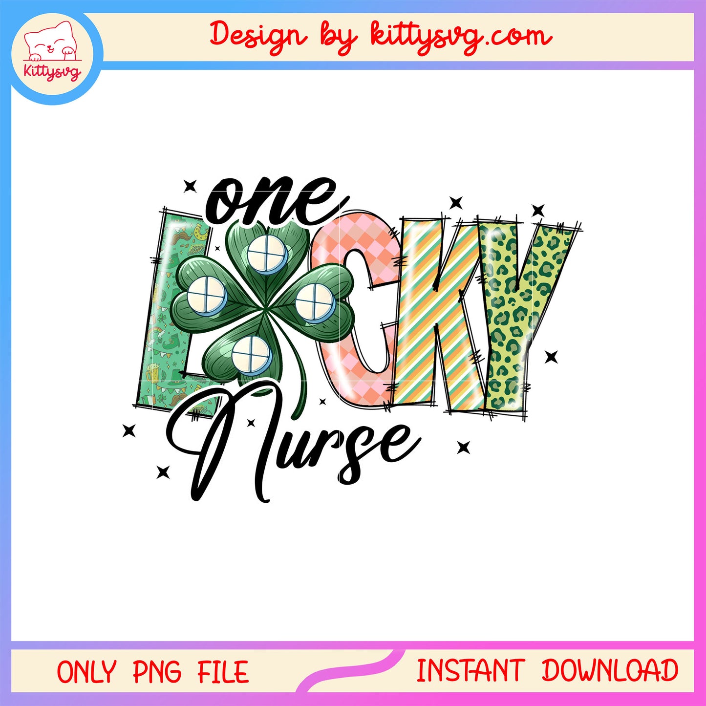 lucky colorful decor patrick png, st patrick's day lucky png