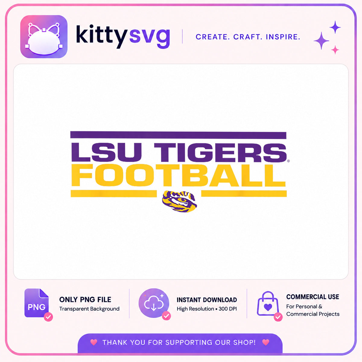 LSU Tigers Football PNG, Tigers Football Logo, College Football PNG