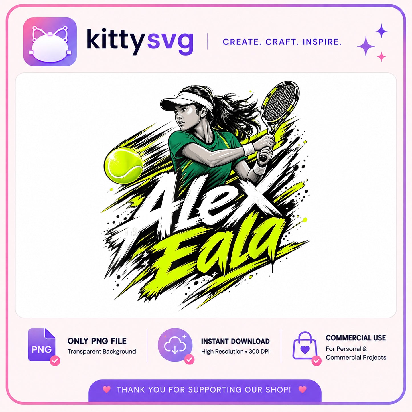 Alex Eala Tennis PNG, Tennis Player Clipart, Sports PNG