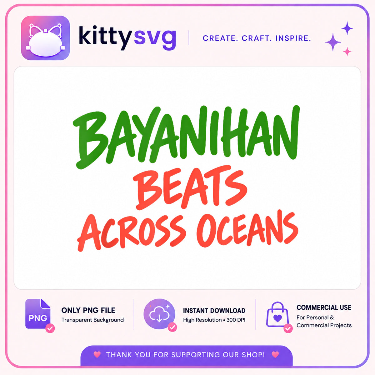 Bayanihan Beats Across Oceans PNG, Filipino Pride PNG, Pinoy PNG