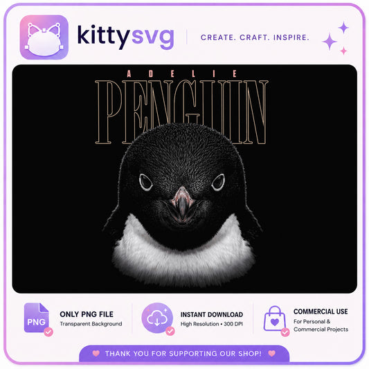 Adelie Penguin PNG, Penguin Face Clipart PNG, Animal PNG