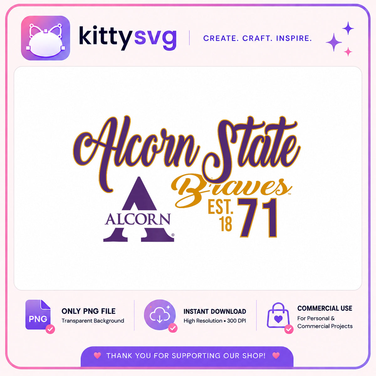 Alcorn State Braves PNG, HBCU College Football PNG, Est 1871 PNG