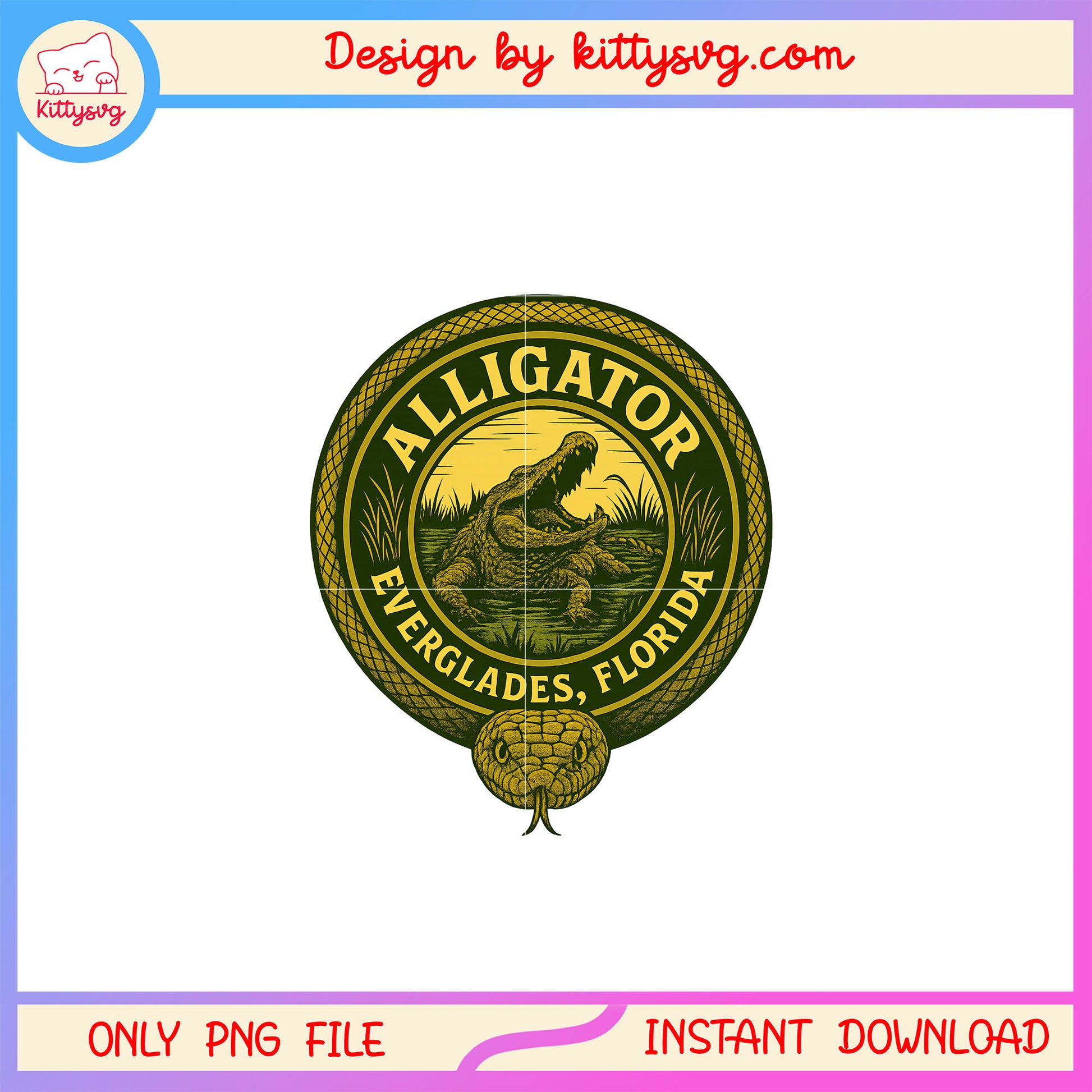 Alligator everglades florida logo design png, alligator png