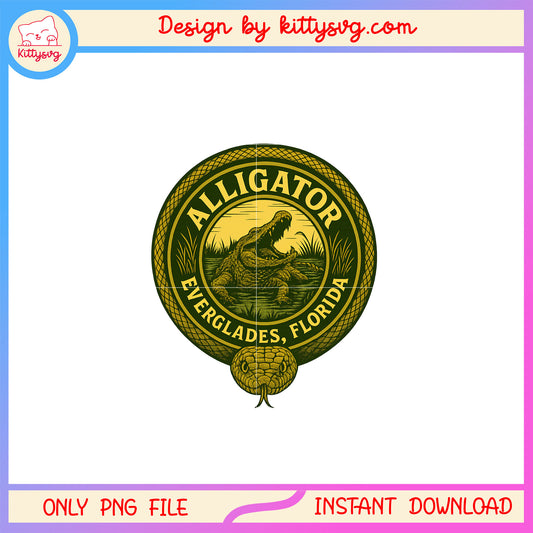 Alligator everglades florida logo design png, alligator png