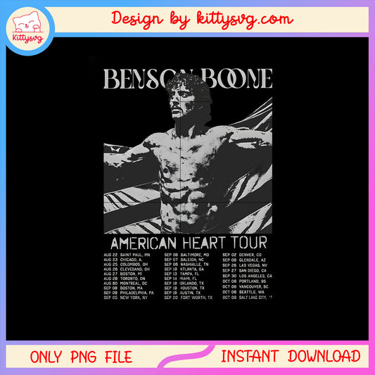 American heart tour benson boone symbol design png, benson boone album png