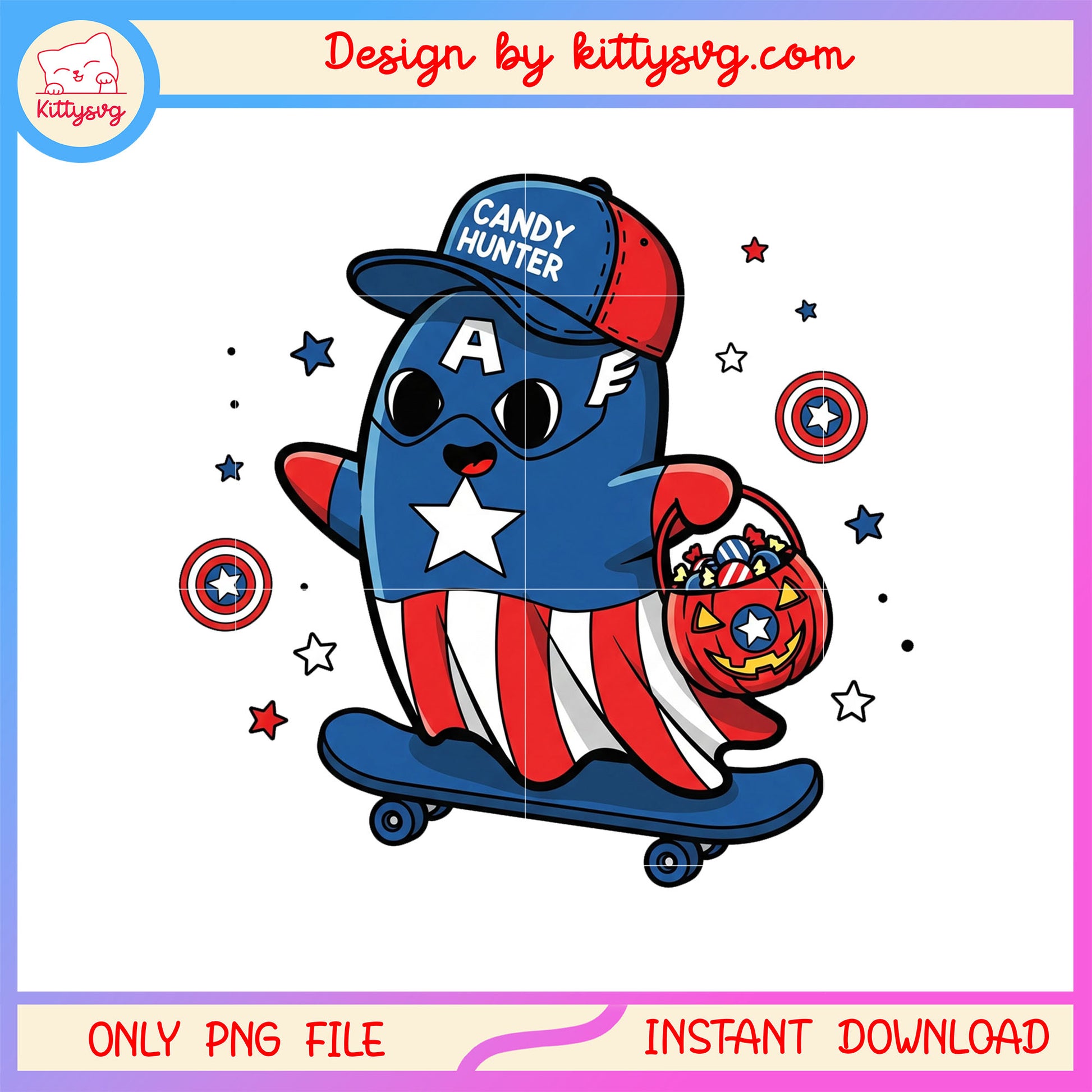 America sheet ghost skateboarding png, american captain halloween png