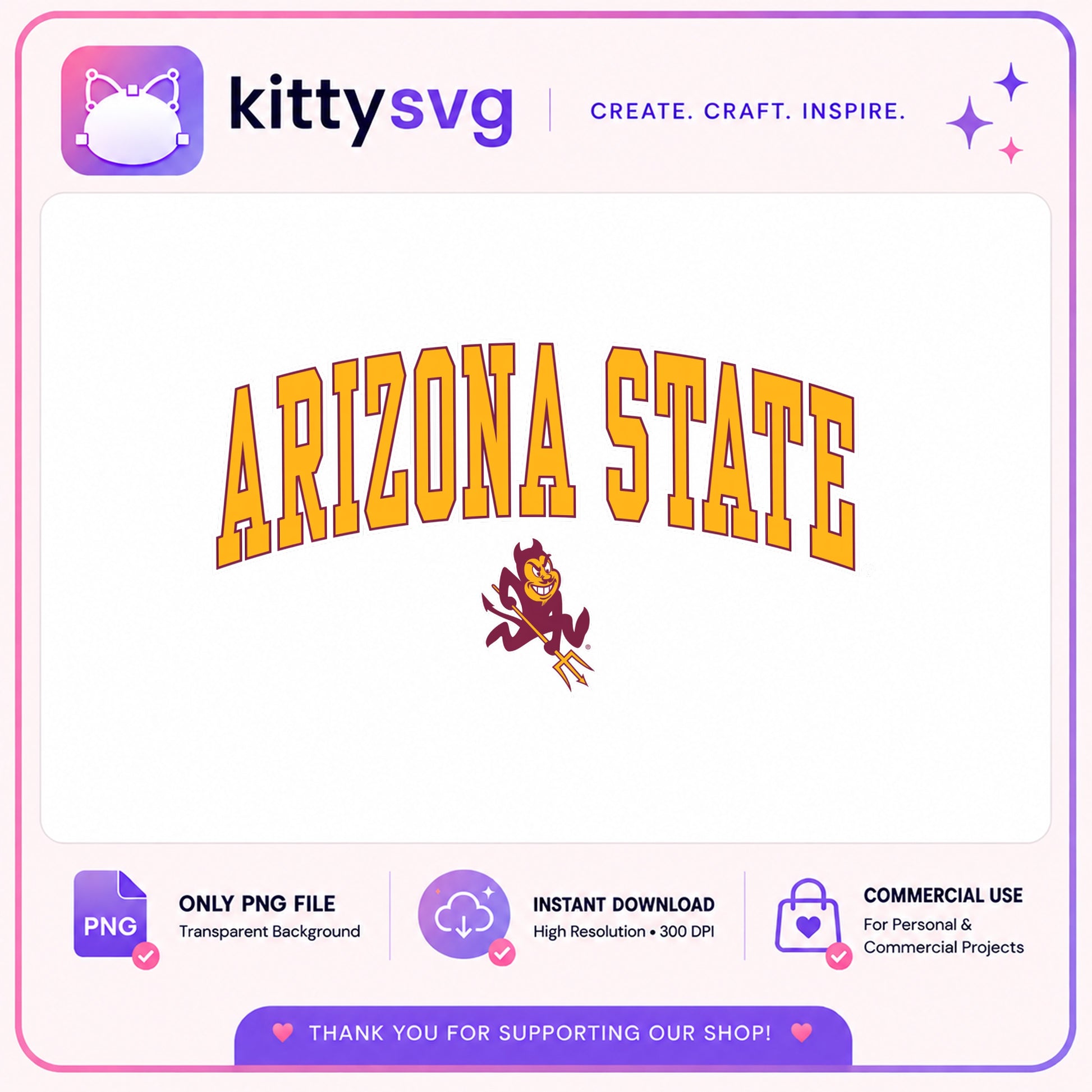 Arizona State Sun Devils PNG, ASU Sparky PNG, College PNG