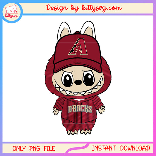 Arizona diamondbacks team labubu doll clothes png, arizona diamondbacks png