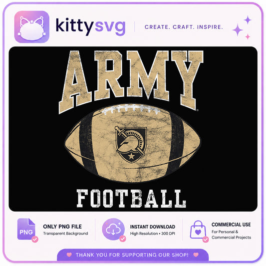 Army Football PNG, Vintage Army Black Knights, Football PNG