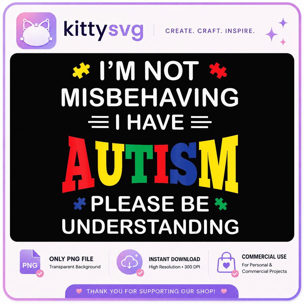 Autism Awareness PNG, I'm Not Misbehaving I Have Autism, Autism PNG
