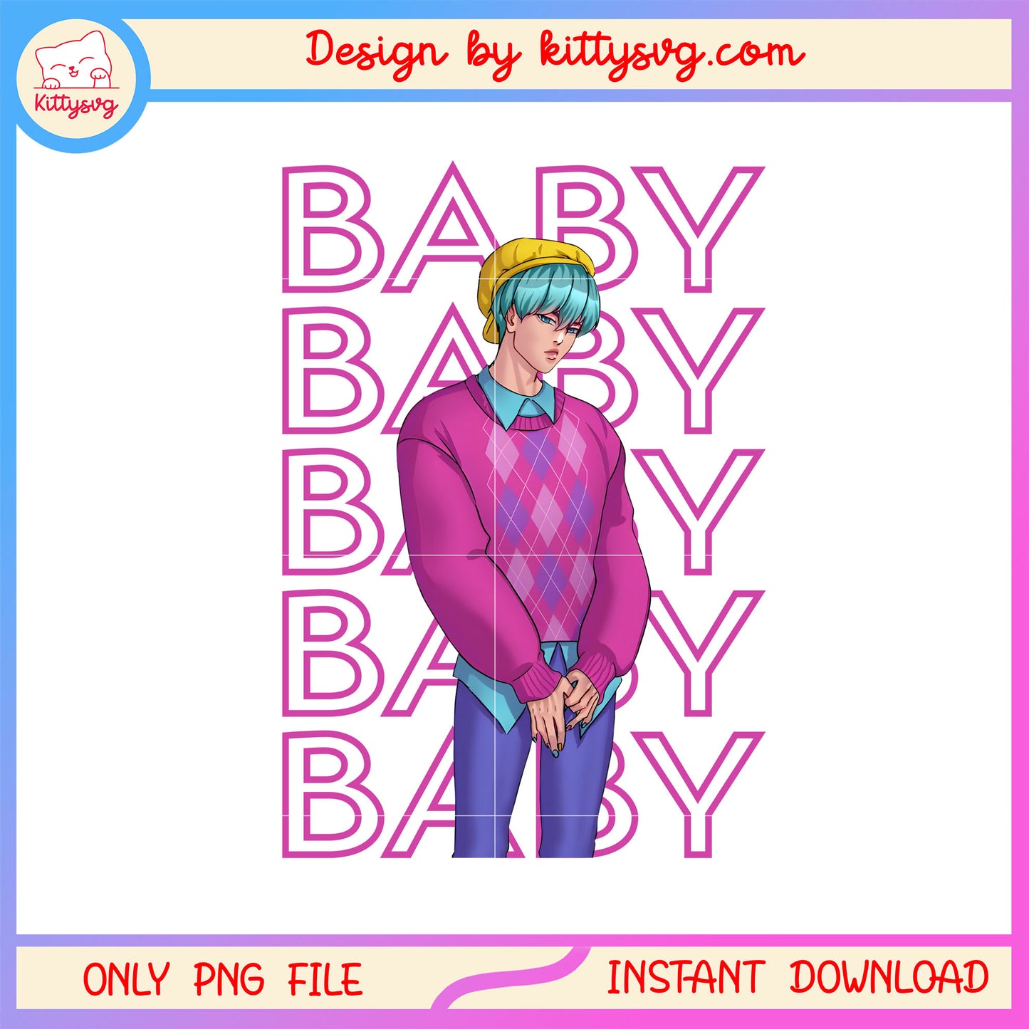Baby kpop demon hunters movie png, baby saja boys band png