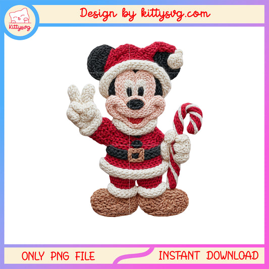 Baby mickey disney christmas patchwork png, mickey mouse png