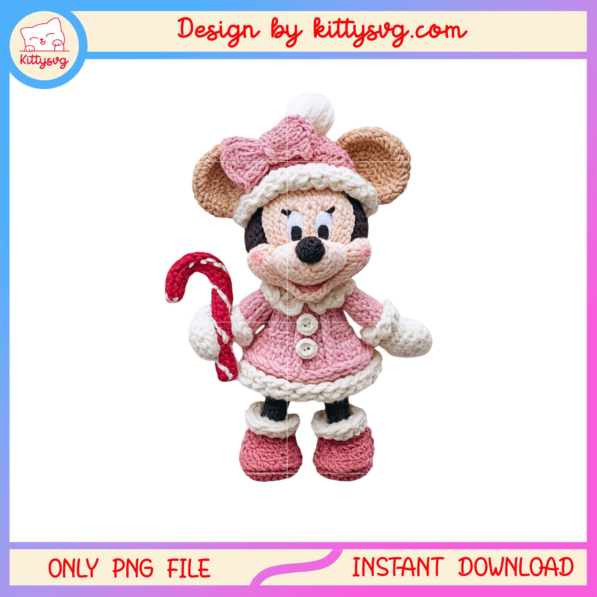 Baby minnie disney christmas patchwork png, minnie mouse png