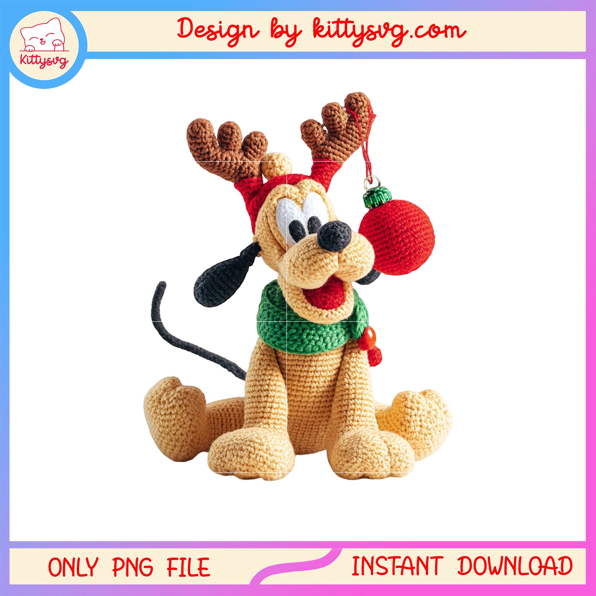 Baby pluto disney christmas patchwork png, pluto disney png