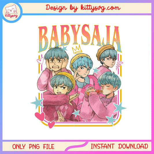 Baby saja character emotion  png, kpop demon hunters baby png