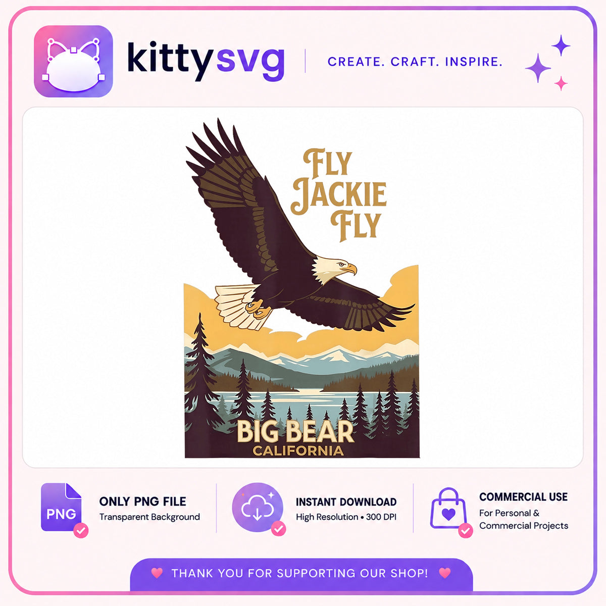 Bald Eagle Big Bear California PNG, Fly Jackie Fly PNG, Nature PNG