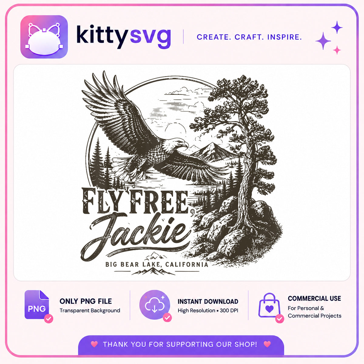 Bald Eagle Fly Free PNG, Nature Outdoor Vintage PNG, Mountain PNG