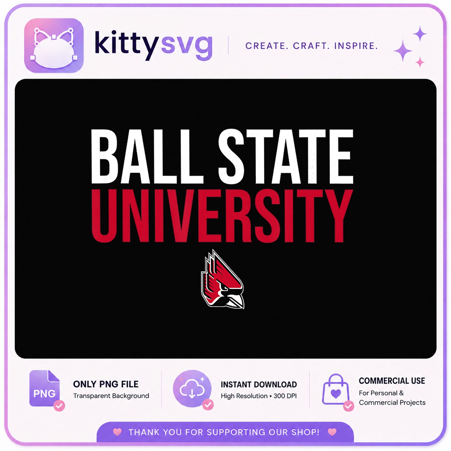 Ball State University PNG, Cardinals Mascot PNG, College Spirit PNG
