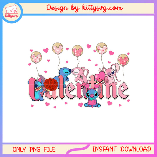 Balls mickey stitch valentine png, stitch valentines day​​ png
