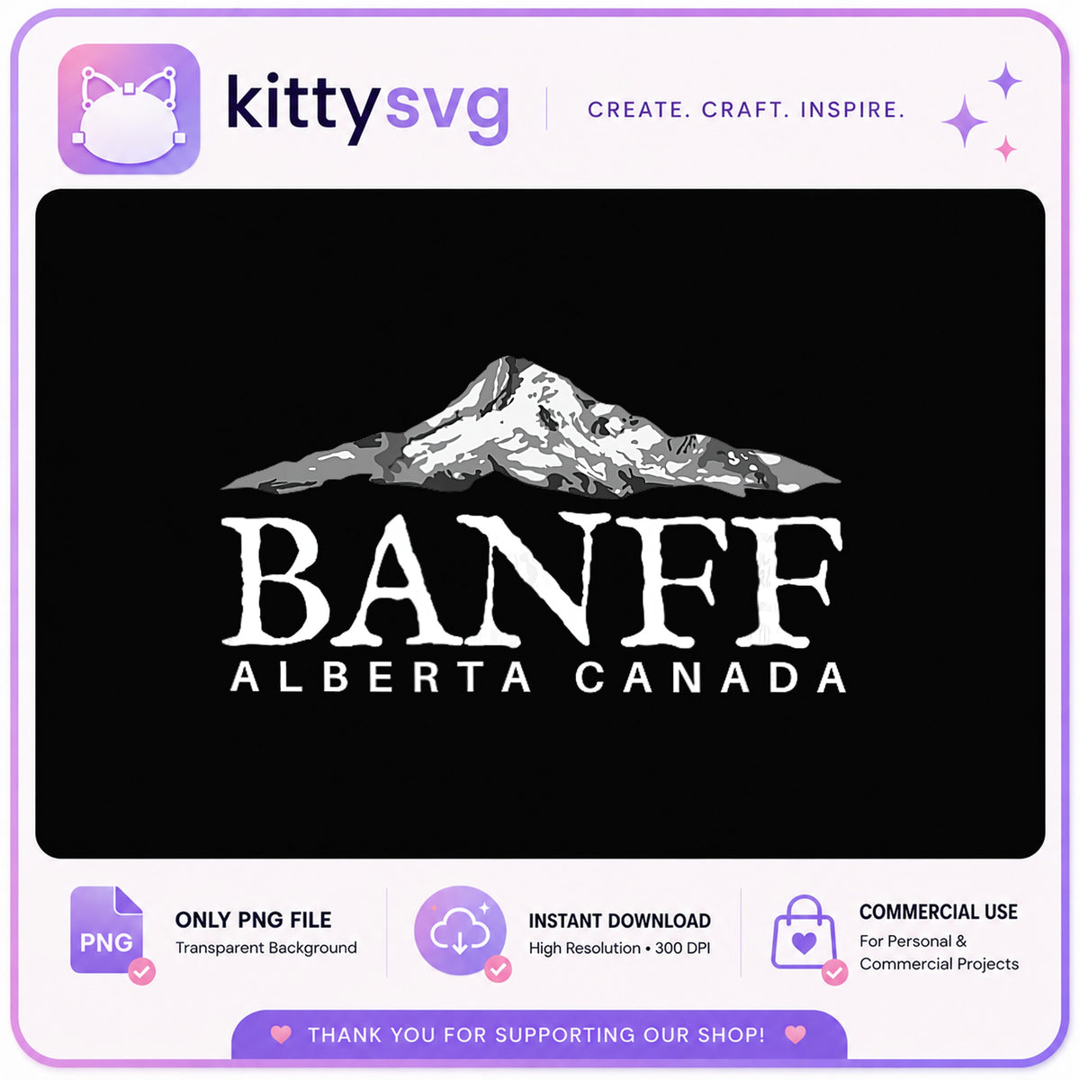 Banff Alberta Canada PNG, Mountain Landscape PNG, Canada Travel PNG