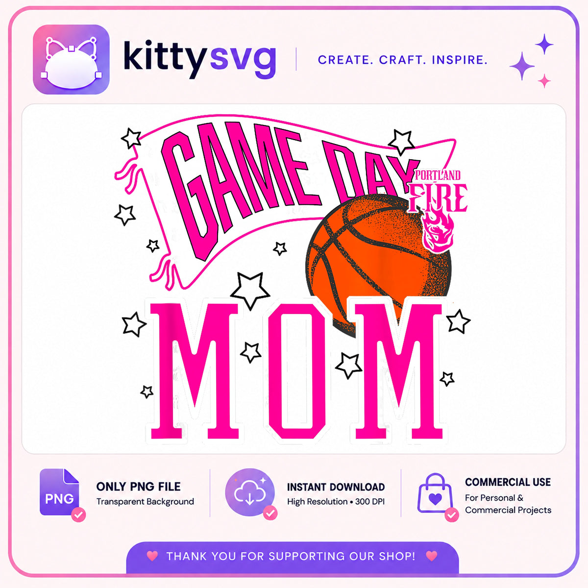 Basketball Game Day Mom PNG, Sports Mom PNG, Basketball Mom PNG