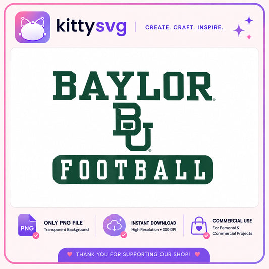 Baylor Bears Football PNG, Baylor University Logo PNG, College Football PNG