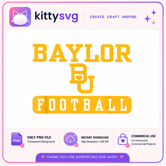Baylor Football PNG, Baylor Bears Logo PNG, College Football PNG
