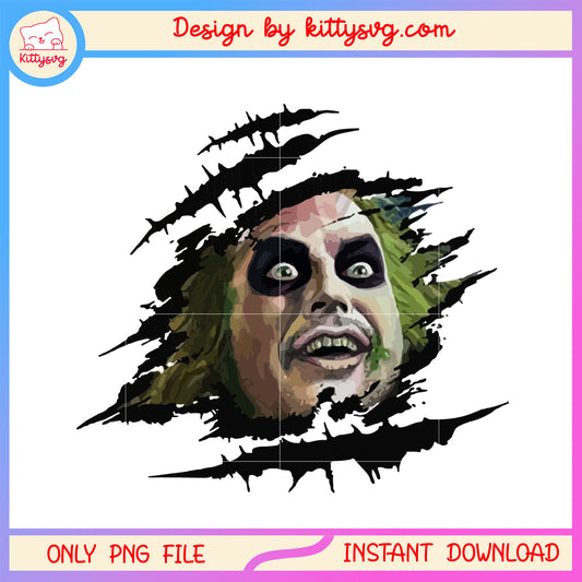 BeetleJuice face scratch png, BeetleJuice face png, horror symbol png