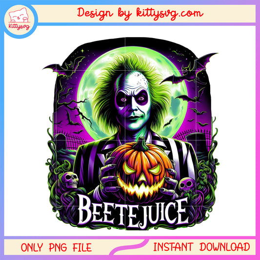Beetlejuice and pumpkin halloween png, beetlejuice halloween png, pumpkin png