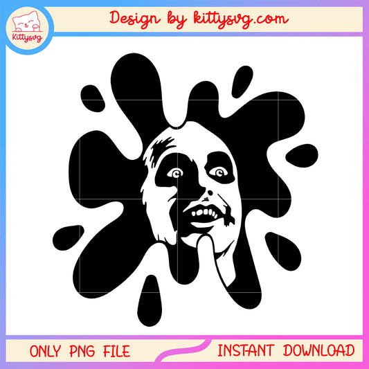 Beetlejuice character horror blood black design png, beetlejuice logo png