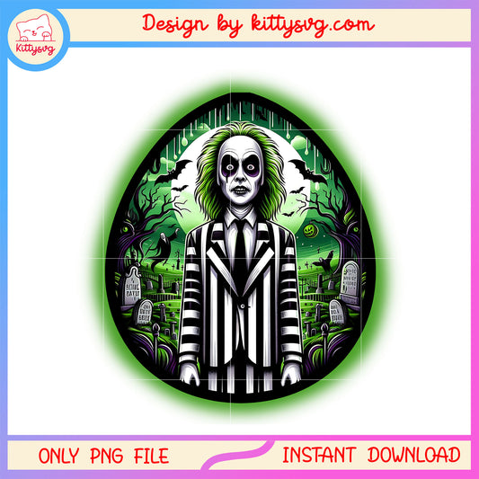Beetlejuice character pants a teardrop png, horror character design png