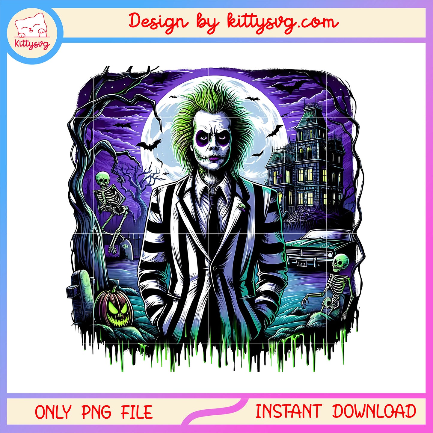 Beetlejuice halloween background design png, halloween beetlejuice png