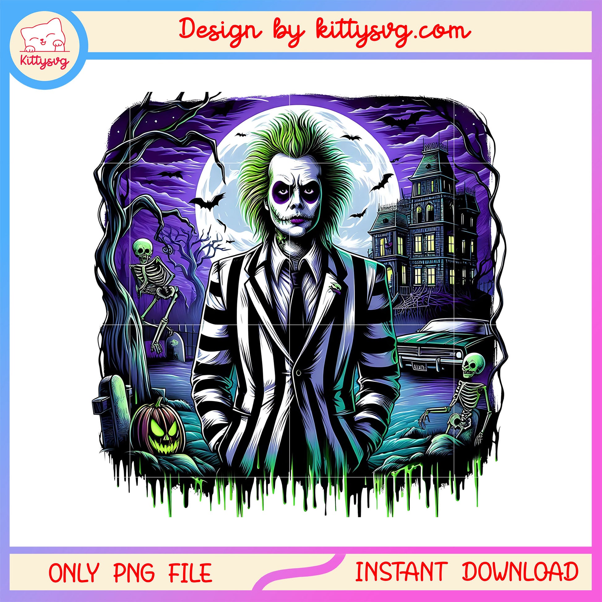 Beetlejuice halloween background design png, halloween beetlejuice png