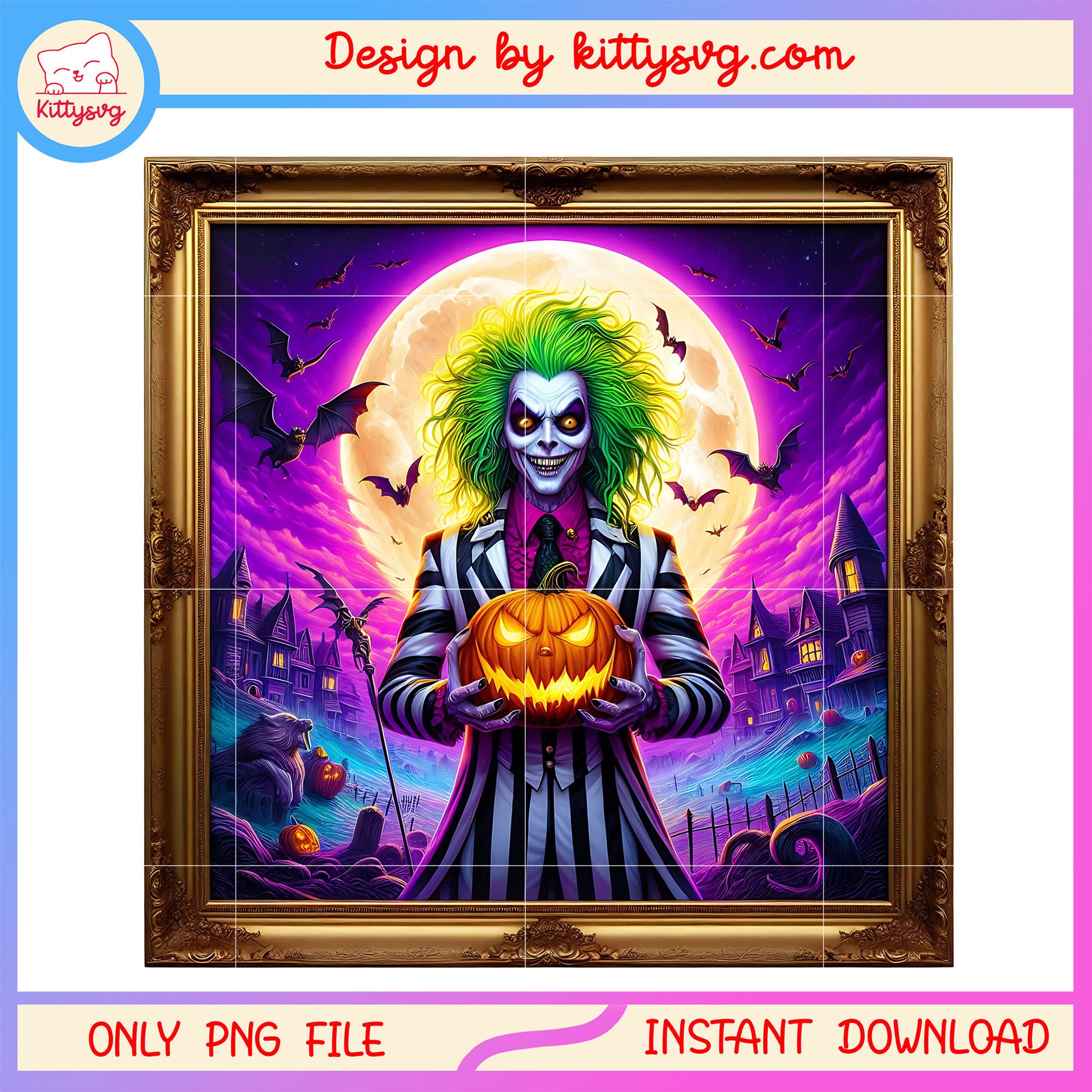 Beetlejuice halloween holiday design png, happy halloween png, halloween picture png
